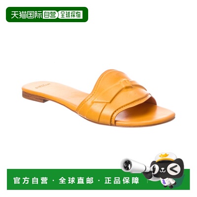自营Alexandre Birman Padded Clarita Leather Slide - orange