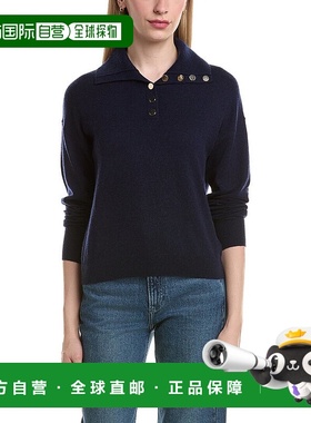 自营Bruno Magli Half Button Placket Wool & Cashmere-Blend Pu