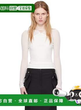 1h可退 香港直邮潮奢 Dion Lee 女士 白色 Pierced 长袖 T 恤 C31