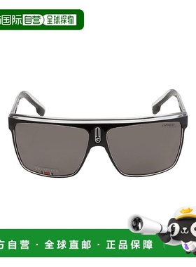 自营 Carrera 22/N 男式黑色偏光灰色眉线 63-12-130 太阳镜 - 灰