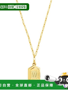 sterling forever六边形标签初始项链 - 金-w 【美国奥莱】直发