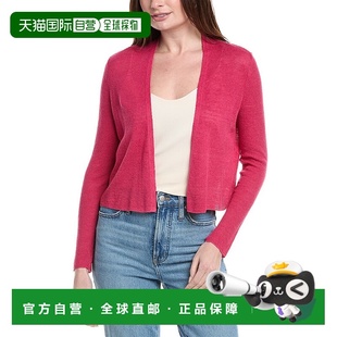 粉红色 自营 费舍尔亚麻混纺开衫 fisher艾琳 美国奥莱直 eileen