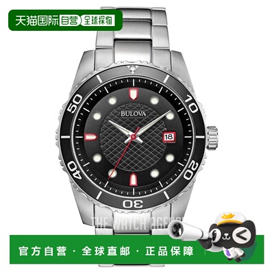 自营Bulova Men's Versatile Black Dial Watch - black 美国奥莱
