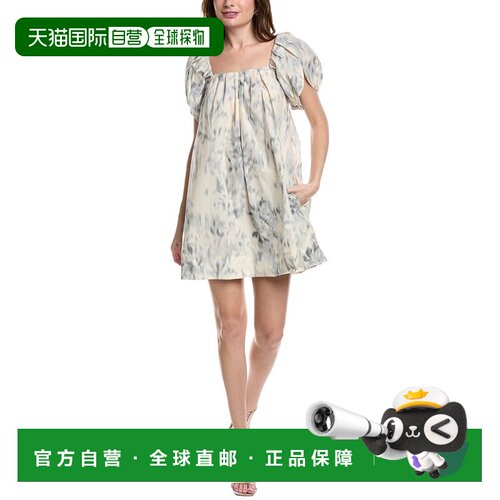 自营Rebecca Taylor Whisper Rose Tulip Mini Dress - silver 美