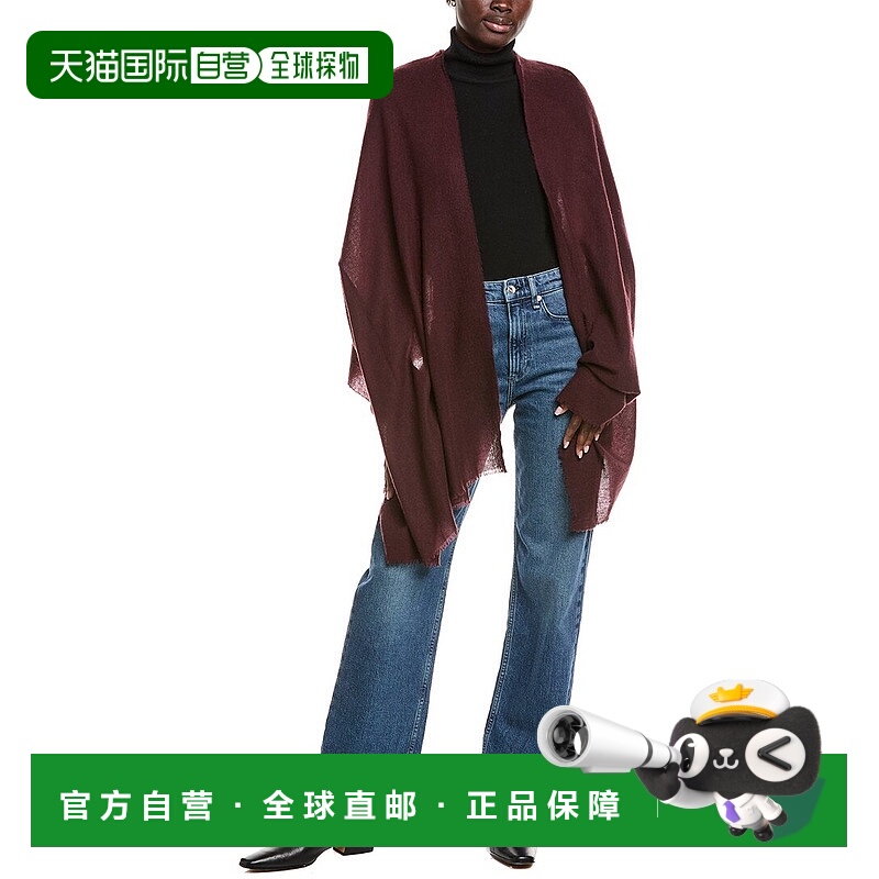 自营Vince Wool & Cashmere-Blend Wrap - red 美国奥莱直发