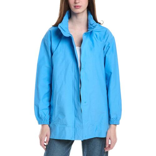 自营EILEEN FISHER Stand Collar Coat - blue 美国奥莱直发