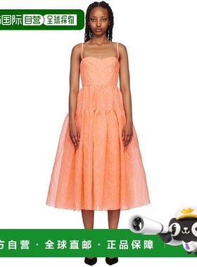 1h可退 香港直邮潮奢 Erdem 女士 橙色 Abelia 连衣裙 SS232187