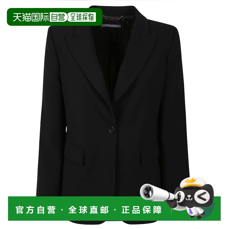 自营alberta ferretti定制黑色夹克，单扣闭合-黑色 美国奥莱直发