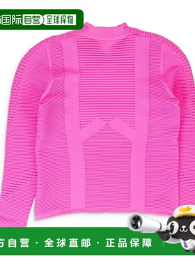 自营 adam selman sport粉色BUBBLEGUM罗纹针织MOCK毛衣-粉红色