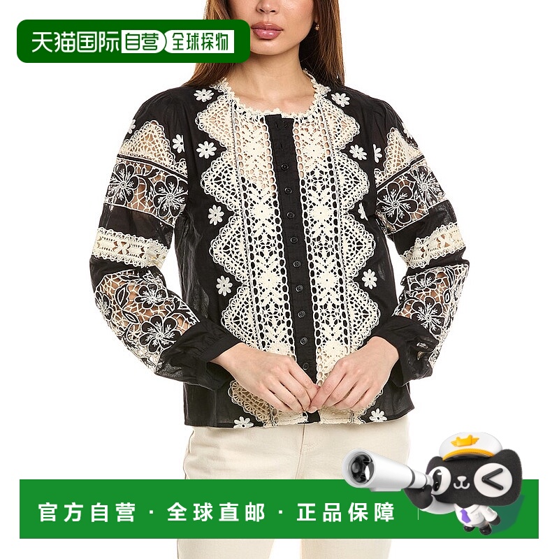 自营johnny was约翰尼是罗尼纽扣衬衫-黑色 美国奥莱直发