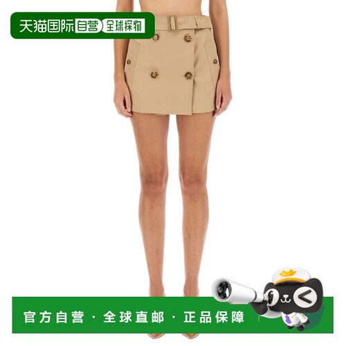自营burberryMini Trench Skirt - neutrals 美国奥莱直发半身裙