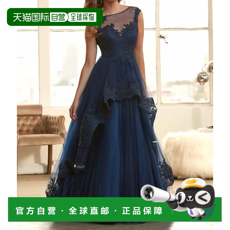 自营 mac duggal海军蓝魔法舞会礼服 - 海军蓝 美国奥莱直发长裙