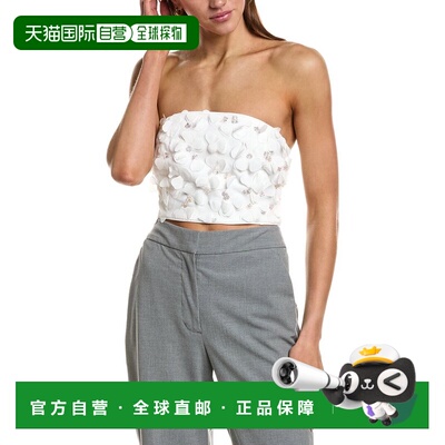 自营endless rose无尽玫瑰3D花卉头带顶部-白色 美国奥莱直发