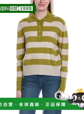 自营Brodie Cashmere Stripe Wool & Cashmere-Blend Henley Swea