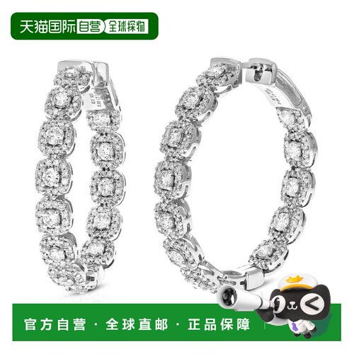 自营vir jewels3 cttw Lab Grown Diamond Hoops Earrings in Ste