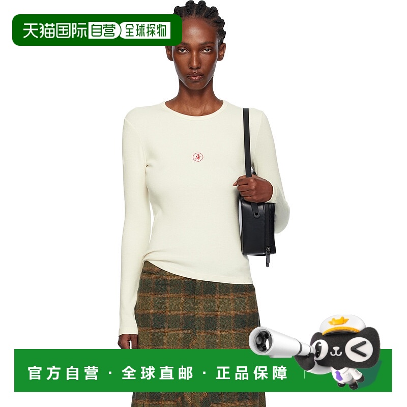 1h可退 香港直邮潮奢 J.W. Anderson 女士 灰白色 Anchor Embroid