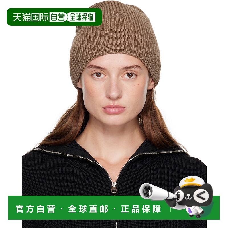 1h可退 香港直邮潮奢 Courreges 女士 棕色 AC Light Wool 毛线帽