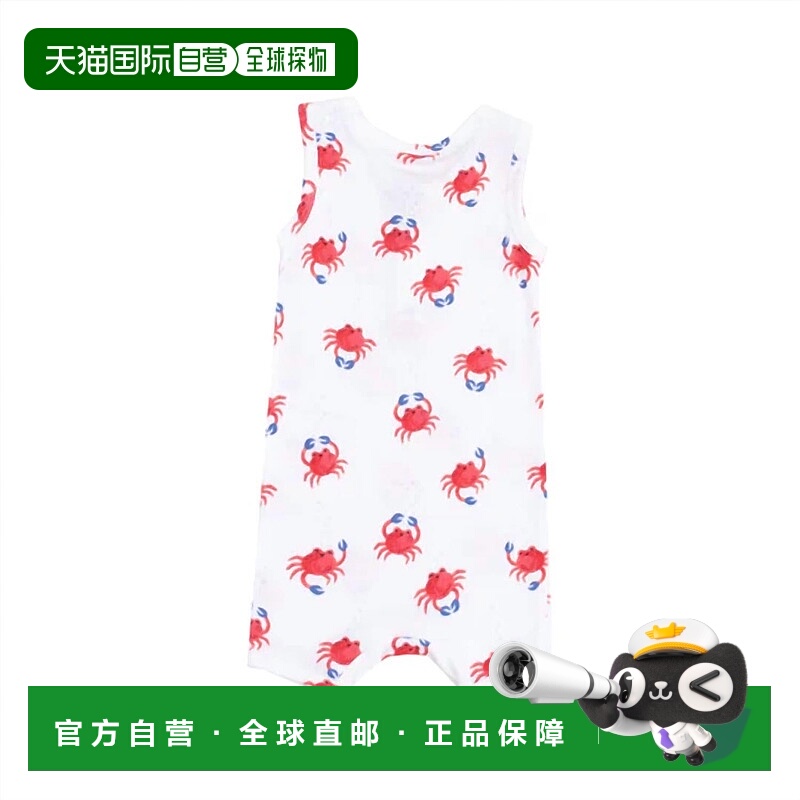 自营angel dearKid's Sleeveless Shortie Romper In Crabby Cuti