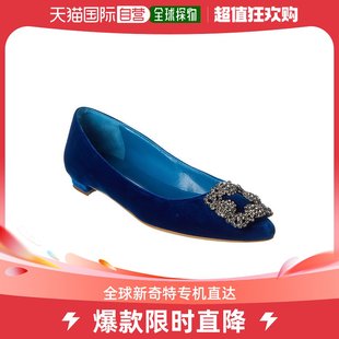 休闲鞋 女士皮鞋 美国直邮Manolo 时尚 平底鞋 Blahnik 珍珠真皮女鞋