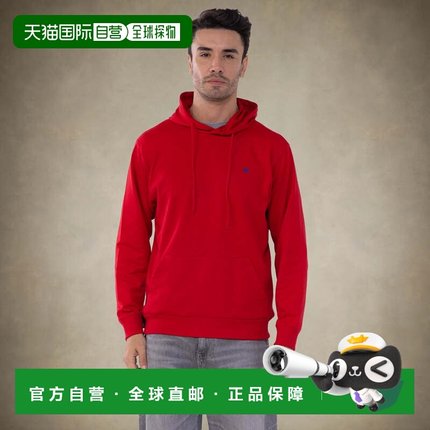 自营members onlyMen's Pullover Hooded Sweatshirt - red 美国