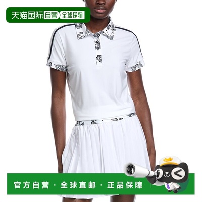 自营Johnny Was Bee Active Short Sleeve Polo Shirt - white 美