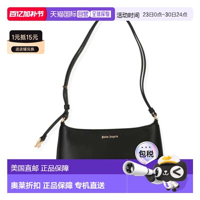 自营Palm Angels Womens Black Shoulder Bag - black 美国奥莱直