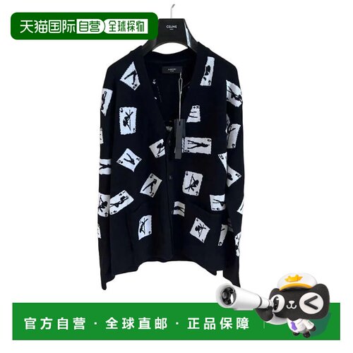 自营Amiri Cards Intarsia Cardigan Sweater- Black - black 美
