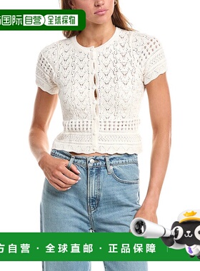 自营avantlook前卫尖头开衫-米色 美国奥莱直发