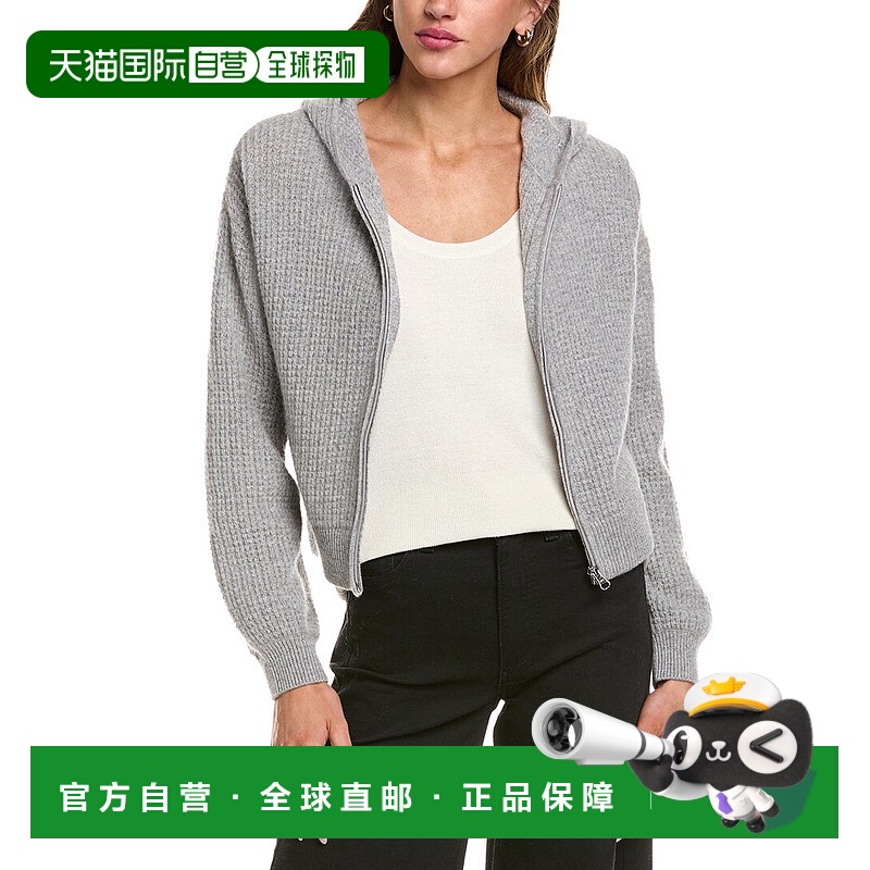 自营philosophy Waffle Knit Cashmere Jacket - grey 美国奥莱直