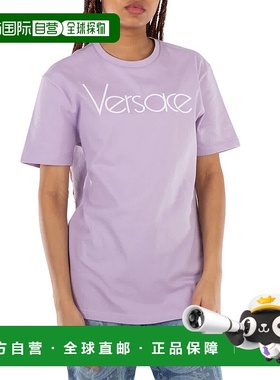自营 versace范思哲1978重新发布标志短袖T恤-紫色/白色 美国奥莱