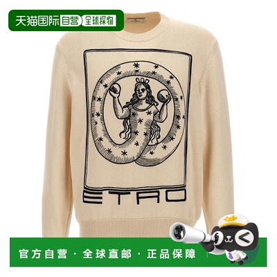 自营Etro Men's Logo Embroidery Sweater - beige 美国奥莱直发