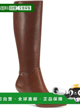 自营Women's Charter Club Cruelaa Boots Brown Faux Leather Kn