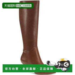 自营Women's Charter Club Cruelaa Boots Brown Faux Leather Kn