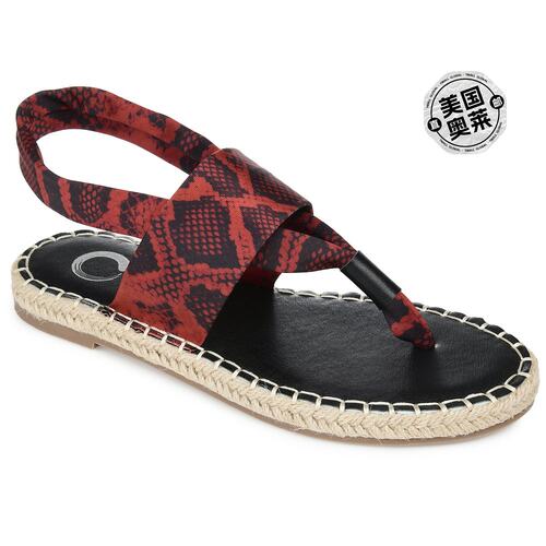 自营Journee Collection 女式 True Comfort Foam Flin 凉鞋 - 红