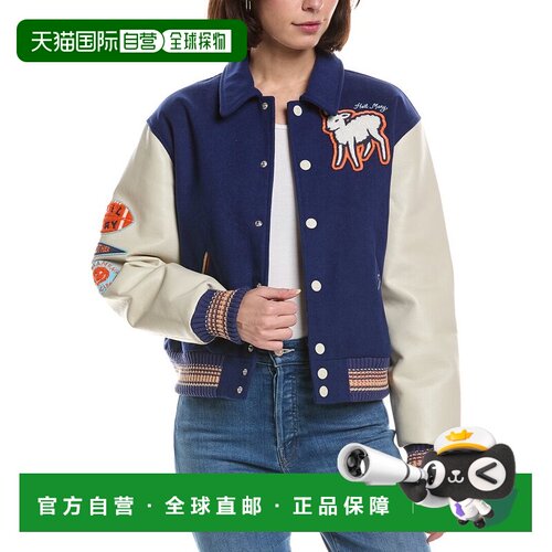 自营MOTHER The Team Spirit羊毛混纺夹克-蓝色 美国奥莱直发