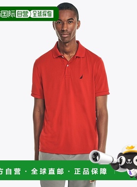 自营 Nautica 男士 Navtech 经典版型性能 Polo 衫 - nautica 红