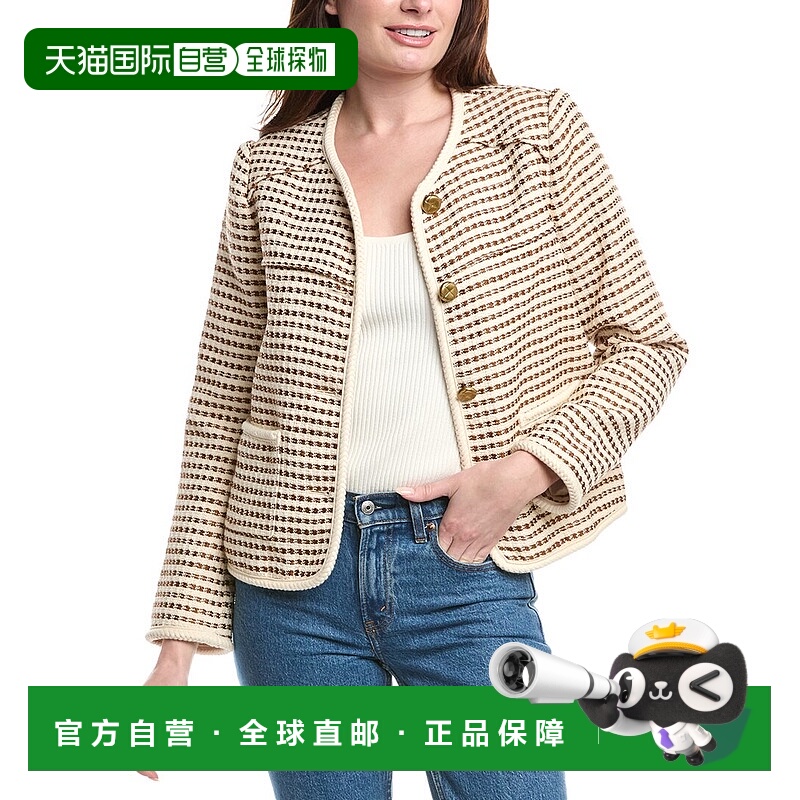 自营rag & bone碎骨Mirabelle粗花呢夹克-白色 美国奥莱直发外套