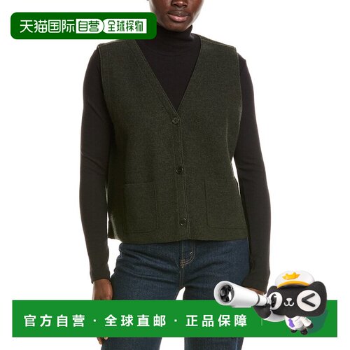 美国直邮自营EILEEN FISHER羊毛背心-红色 美国奥莱直发