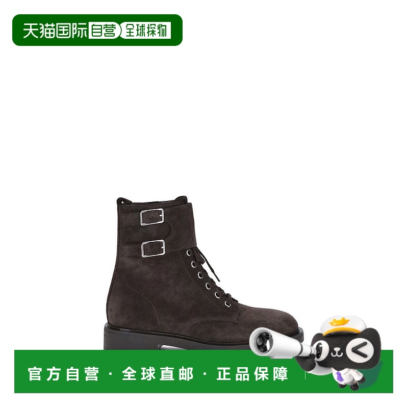 自营Gianvito Rossi Laced Ankle Women's Boots - black 美国奥