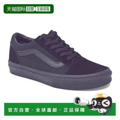 自营Vans Kids Old Skool Black/Black Shoes 美国奥莱直发