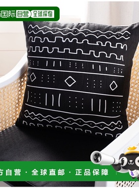 自营 Safavieh Rila 枕头 - 黑色 美国奥莱直发