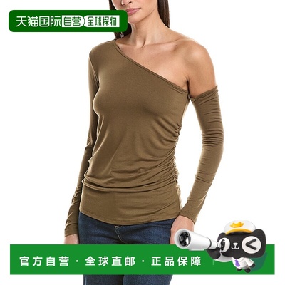 自营l'agenceL’AGENCE Hattie One-Shoulder Top - green 美国奥