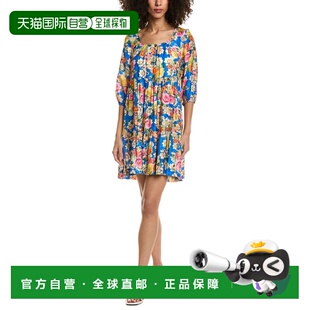 Silk 美国奥莱 自营Johnny Tiered Dress blue Mini Was Blend
