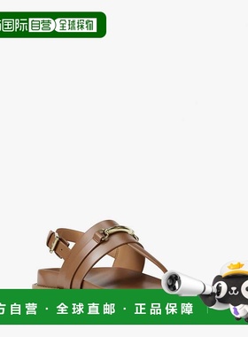 自营michael korsCarson皮革t形系带凉鞋-行李箱 美国奥莱直发