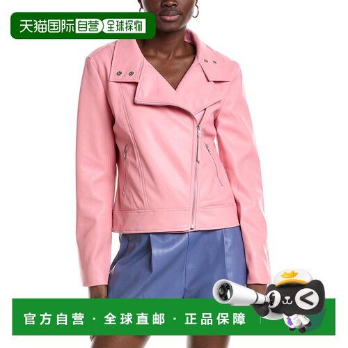 自营susana monaco Moto Jacket - pink 美国奥莱直发皮衣