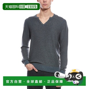 美国奥莱直发毛衣男装 自营Raffi grey Henley Reversible