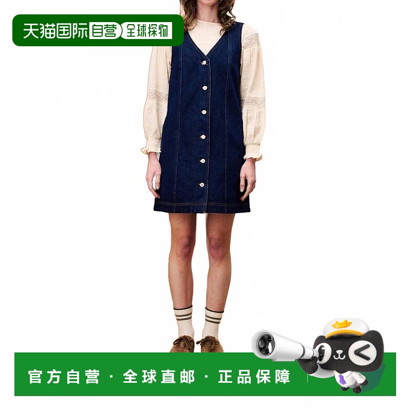 自营frnchNala Denim Dress In Midnight Blue - midnight blue