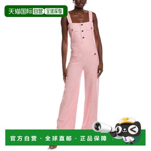 自营Maje Tweed Jumpsuit - pink 美国奥莱直发背带裤连体裤