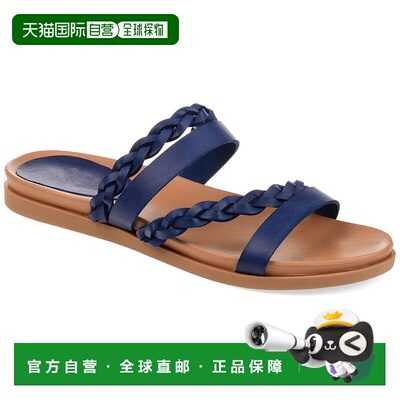 自营 Journee Collection 女士宽款 Colette 凉鞋 - 蓝色 美国奥
