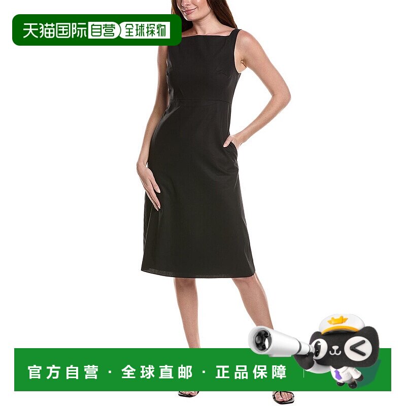 自营 theory理论方形后裙-黑色 美国奥莱直发连衣裙背带裙